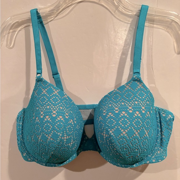 Victoria's Secret Other - Victoria's Secret Teal Lace Push-Up Bra